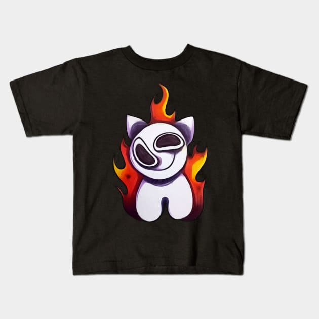 ADHD Swirl on Fire Kids T-Shirt by AmeUmiShop